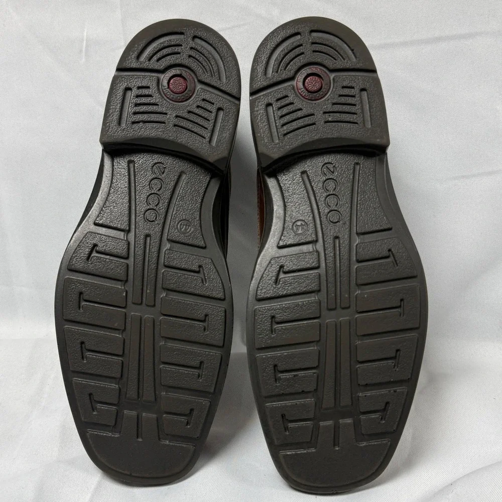 ECCO Helsinki Mens Brown Leather Bicycle Toe Oxford Dress Shoes EU 44 US 10-10.5